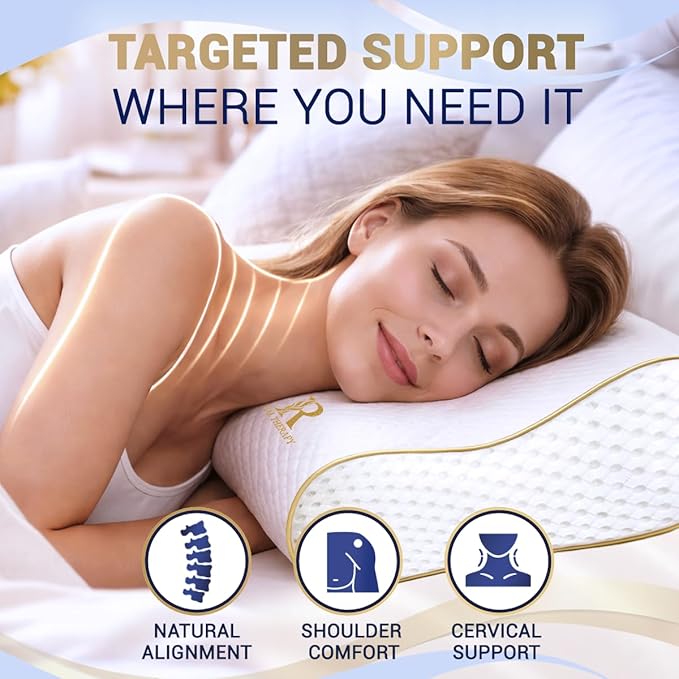 Royal Therapy 4-Layer King, Contour Pillow, Side Sleeper Pillow, Orthopedic - Image 3