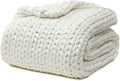 YnM Cooling Weighted Blanket, Handmade Chunky Yarn Knitted Design, Temperature by YNM
