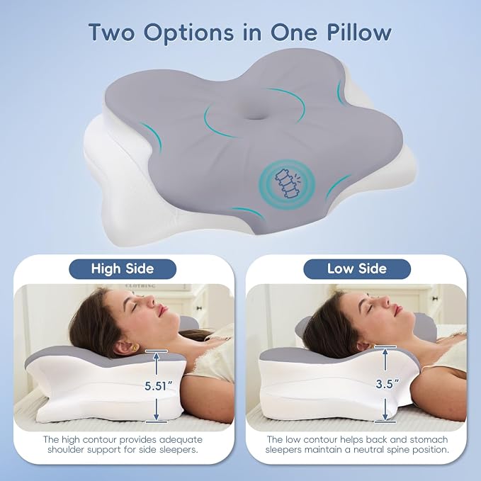 Cervical Neck Pillow, Ergonomic Memory Foam Pillows - Image 6