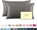 Silk Pillow Cases 2 Pack, Soft Breathable and Sliky Standard Size Pillow Cases by Suatien
