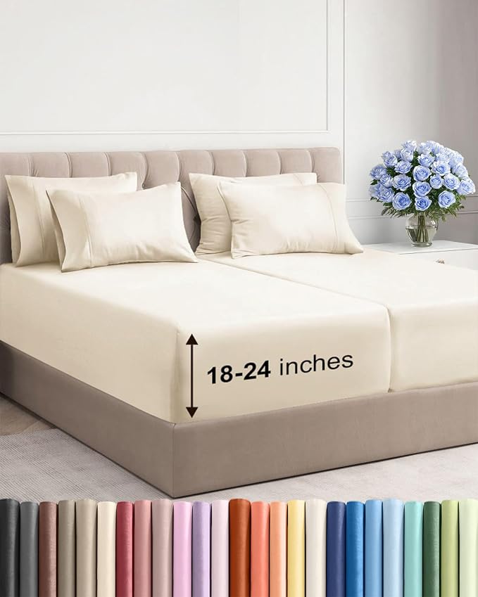 Extra Deep Split King Sheet Set by CGKUnlimited