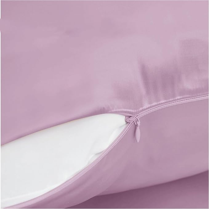 Mulberry Silk Pillowcase King Size Lavender Luxury Made in USA, Premium Silk - Image 3