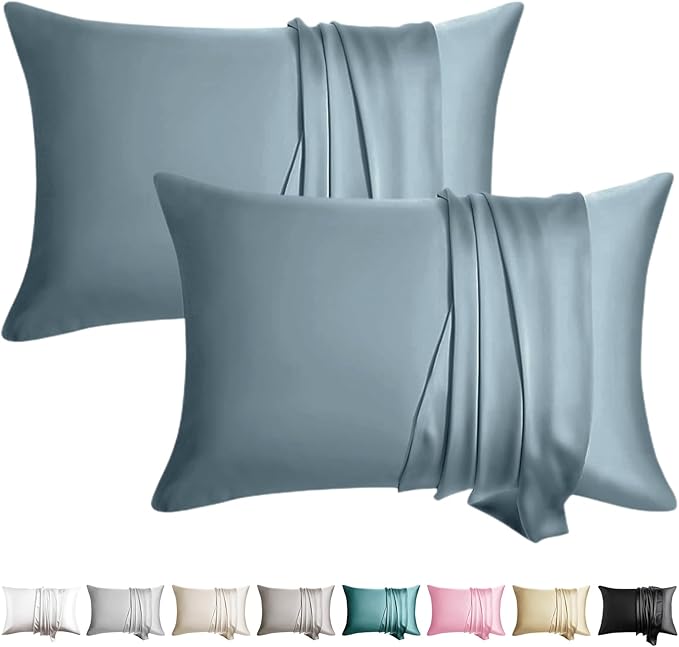 100% Silk Pillowcase for Hair and Skin Toddler Size 2 Pack Mulberry Silk Pillow by WLOSJ