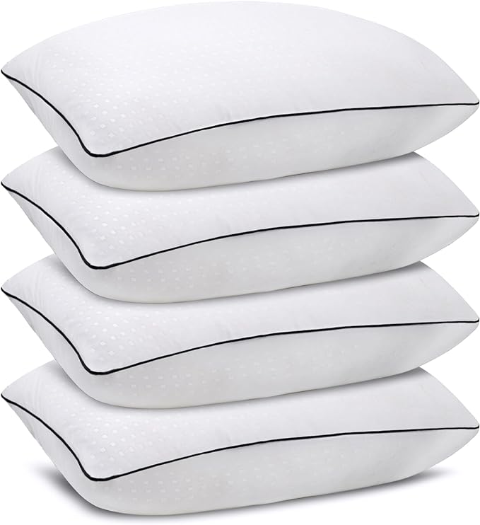 King Size Bed Pillows for Sleeping 4 Pack, Luxury Hotel Pillows, Comfortable by Higoom