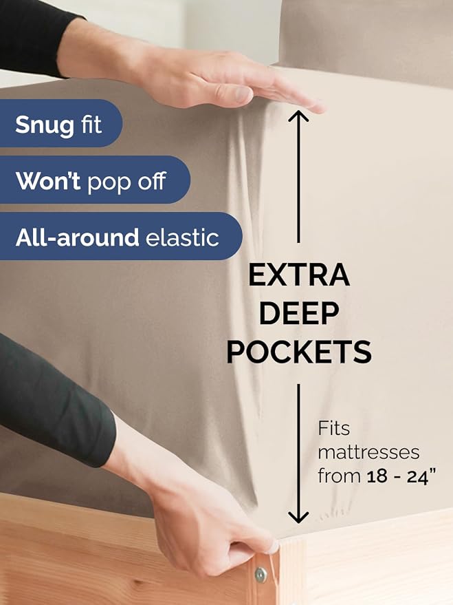 Extra Deep Full Fitted Sheet - Image 2
