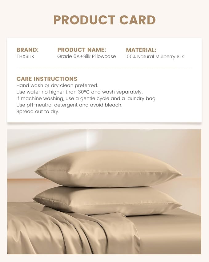 THXSILK Set of 2 Silk Pillowcase - Image 8