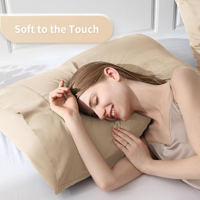 King Pillowcases, Cooling Viscose from Bamboo Pillow Covers - Image 3
