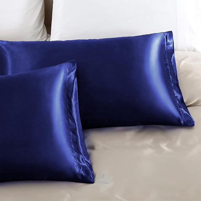 Aormenzy Satin Pillow Cases for Women Standard Size Set of 2, Fade Resistant - Image 5