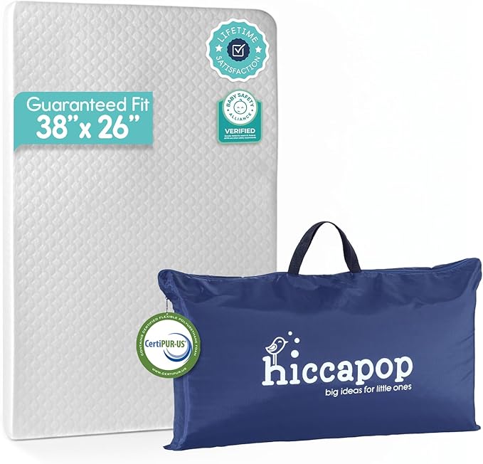 Hiccapop Playard Mattress Pad, Playpen Pad, Portable Crib Mattress by hiccapop