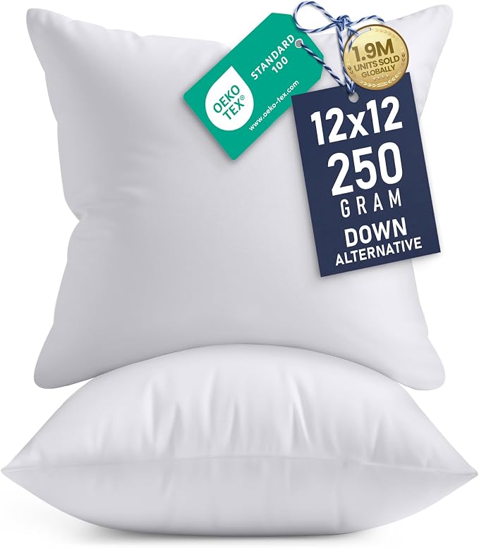 Utopia Bedding 12x12 Pillow Inserts, Sofa & Couch – Soft, Supportive & Fluffy by UTOPIABEDDING