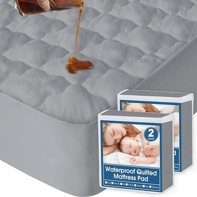 Twin Mattress Protector Pad Waterproof Quilted, Breathable & Cooling Twin Size by SpringspiritBedding