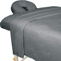 ForPro Premium Flannel 3-Piece Massage Sheet Set, Cool Grey, Stain and by ForProProfessionalCollection