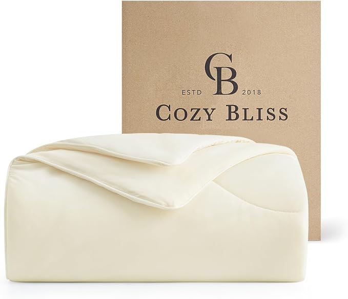 Cozy Bliss Cooling Comforter Twin Size, Reversible Lightweight Cooling Blankets by CozyBliss