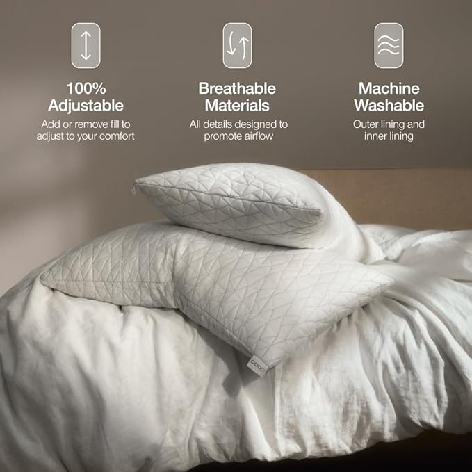 Coop Home Goods Original Adjustable Pillow, Queen Size Bed Pillows - Image 5