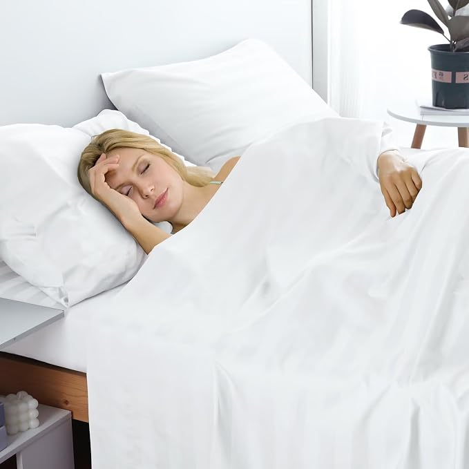2-Pack Cotton King Flat Sheet Only, 600 Thread Count 100% Egyptian Cotton Top - Image 6