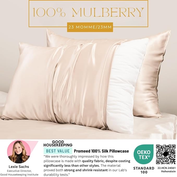 PROMEED 100% Mulberry Silk Toddler Pillowcase 13x18, Both Sides 23 Momme Grade - Image 2