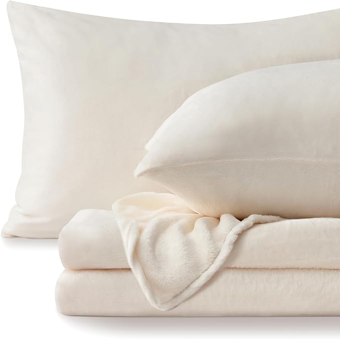 BEDELITE Flannel Sheets Full Size White by BEDELITE