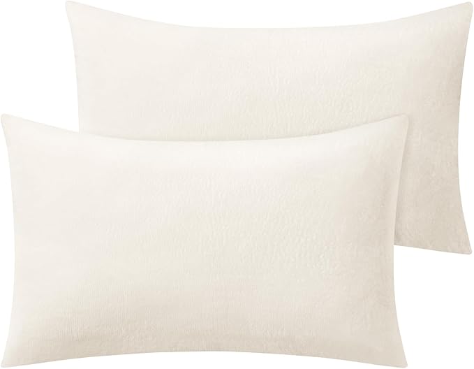 BEDELITE Flannel Pillow Cases Queen Size Set of 2, Super Soft Fleece Pillowcases by BEDELITE