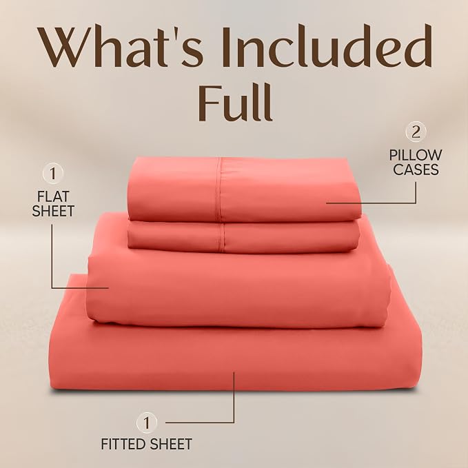 Utopia Bedding Full Size Sheet Set – 4 Piece Bed Sheets, Soft and Breathable - Image 3