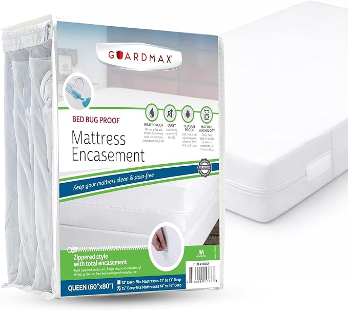 Guardmax Jersey Knitted Queen Zippered Mattress Encasement by Guardmax