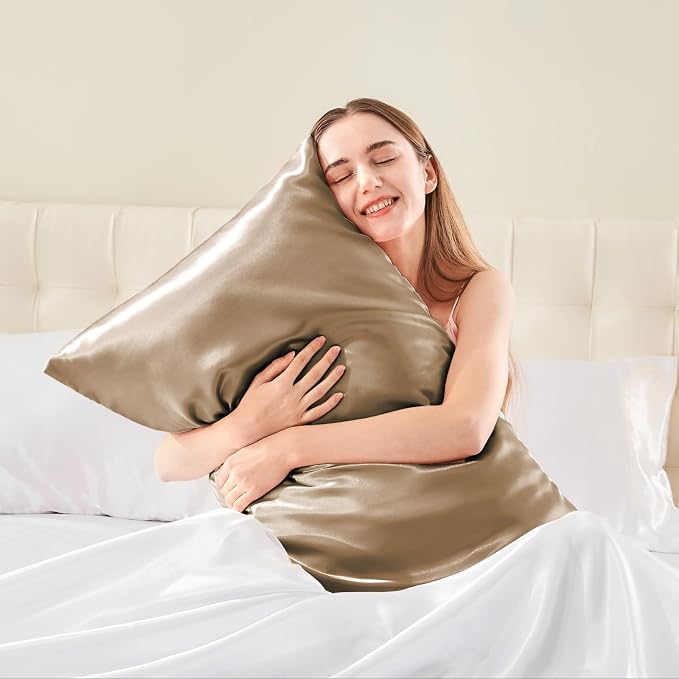 BEDELITE Satin Body Pillow Cover, Super Soft and Cooling Body Pillow Pillowcase - Image 2