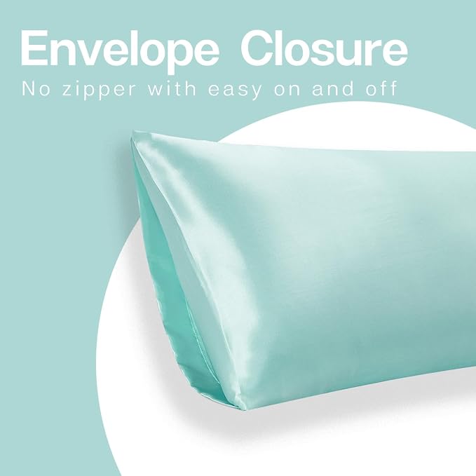MR&HM Satin Body Pillow Cover, Soft and Breathable Body Pillow Case - Image 6
