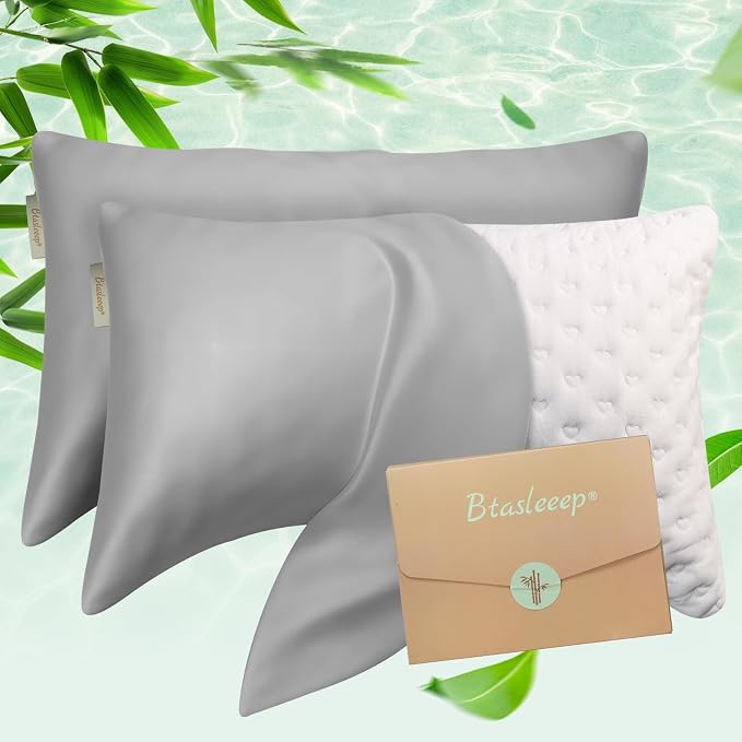Cooling Curved Pillowcase for Side Sleeper Pillow by Btasleeephomeyland