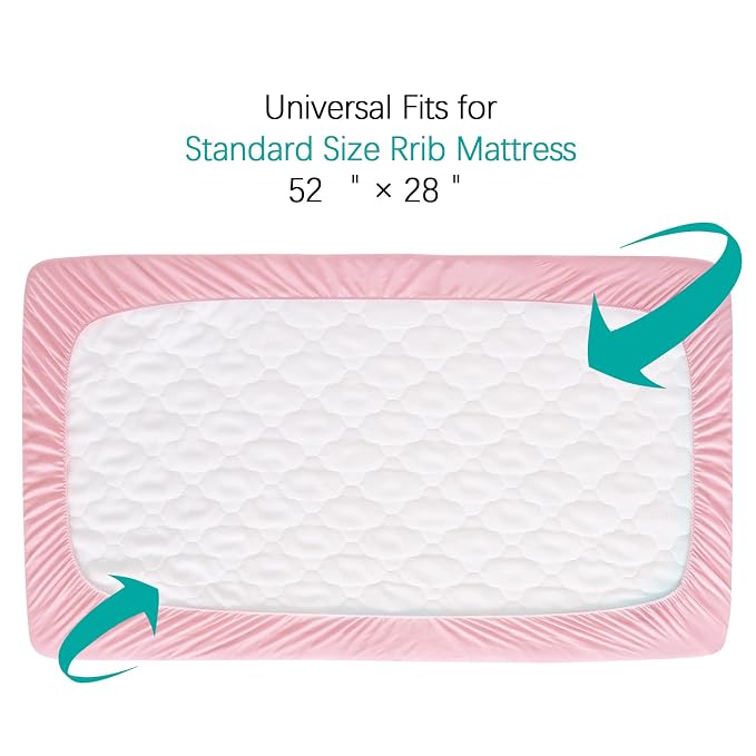Crib Mattress Protector Sheets Fitted Waterproof Crib Mattress Pad Cover - Image 2