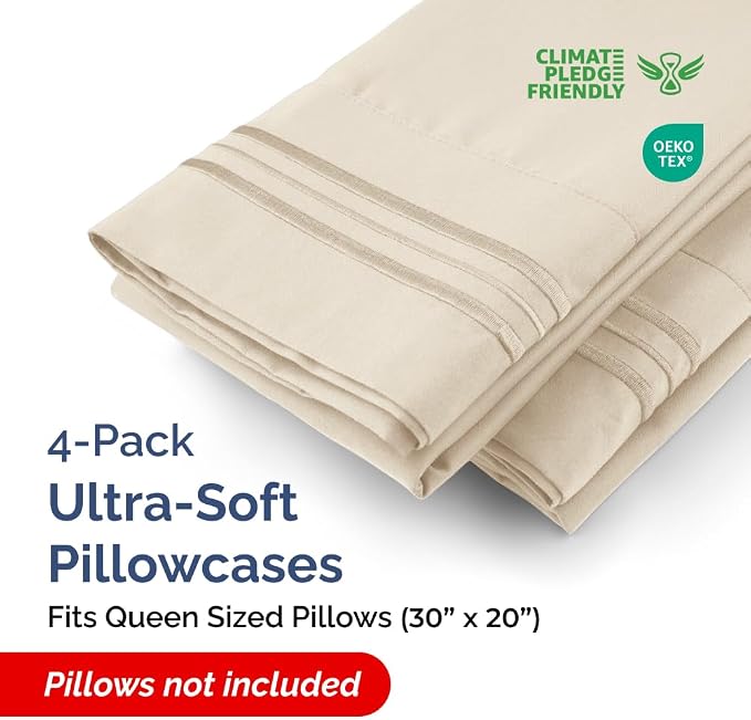 Queen Pillow Cases Set of 4 - Image 2