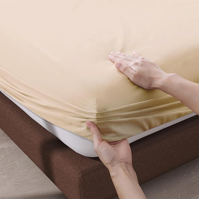 100% Egyptian Cotton Fitted Sheet Full Size, 600 Thread Count, Single Fitted - Image 5