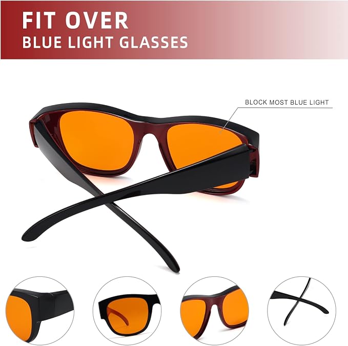 Eyekepper Mens Fit Over Blue Light Blocking Glasses Computer Gaming Eyeglasses - Image 5