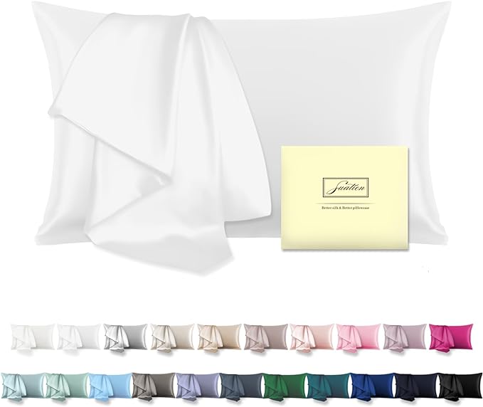 Mulberry Silk Pillowcase for Hair and Skin Pillow Case by Suatien