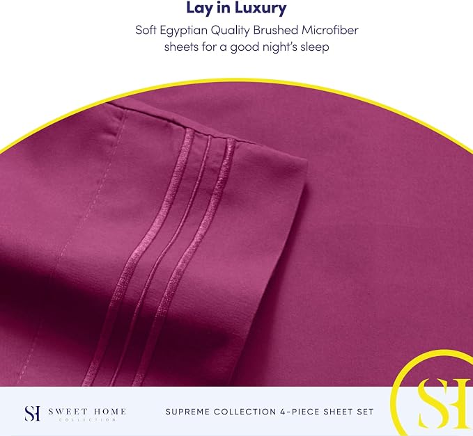 Twin XL Sheets - Breathable Luxury Sheets - 1800 Supreme Collection Extra Soft - Image 6