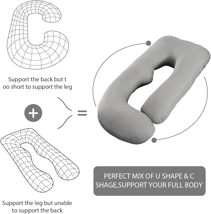 BATTOP Pregnancy Pillows for Sleeping, Full Body Maternity Pillow - Image 5