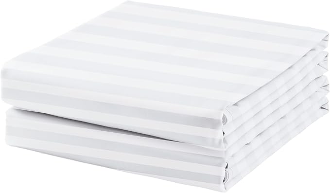 2-Pack Cotton King Flat Sheet Only, 600 Thread Count 100% Egyptian Cotton Top by ZaizaiHome