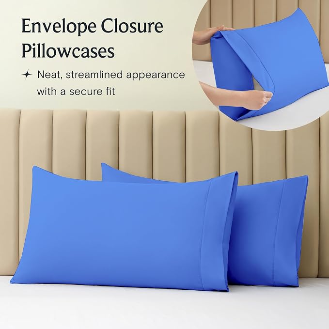 LuxClub 3 PC Twin XL Sheet Set, Deep Pockets Wrinkle Free Cooling Bed Sheets - Image 7
