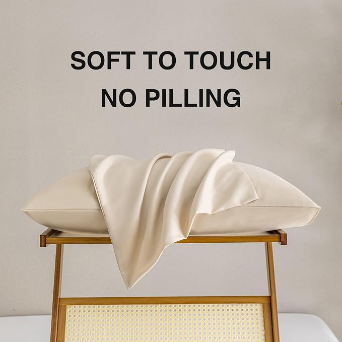 MINIPANDA Beige King Size Pillow Cases Set of 4 - Image 5