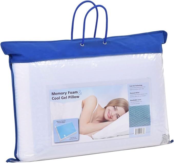 Cool Gel Cooling Pillow for Sleeping, Standard Size Cooling Memory Foam Pillow - Image 7