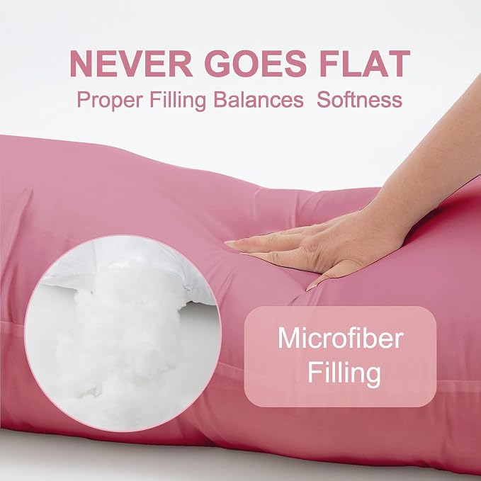 DOWNCOOL Large Body Pillow Insert- Breathable Full Body Pillow - Image 3