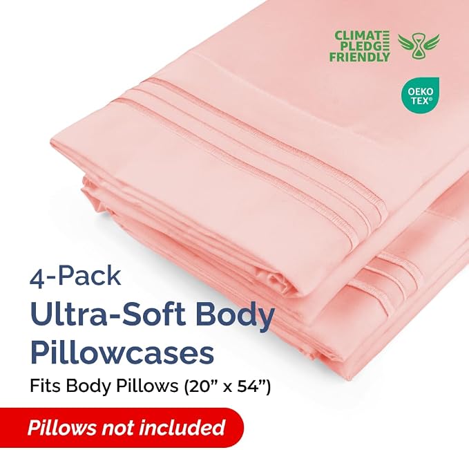 Body Pillowcases Set of 4-20x54 Long Body Pillow Case - Image 2