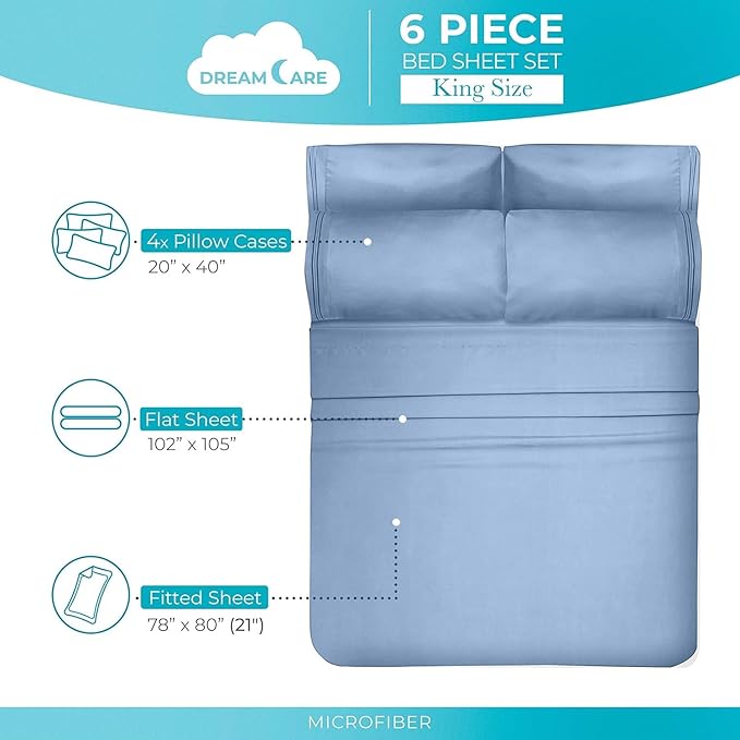 DREAMCARE California King Sheet Sets - Image 4