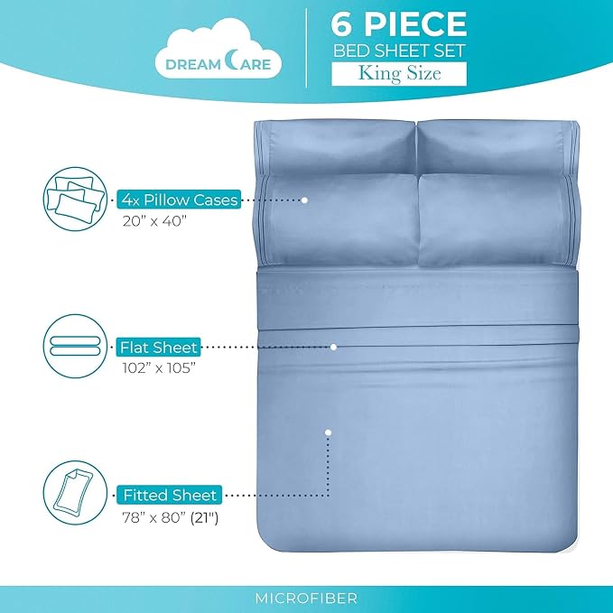 DREAMCARE California King Sheet Sets - Image 4