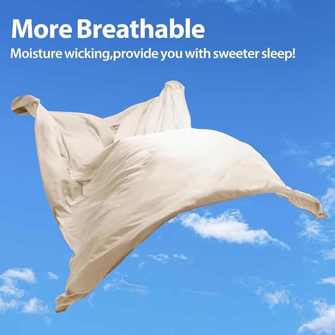Bamboo Viscose Flat Sheets Only, 400 Thread Count Sateen Weave TwinXL Size Flat - Image 6