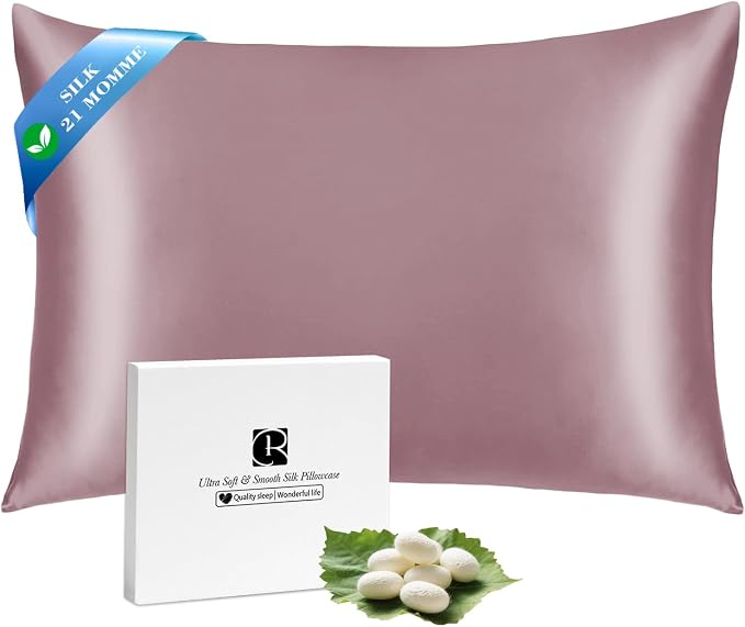 Silk Pillowcase for Hair and Skin by Ravmix