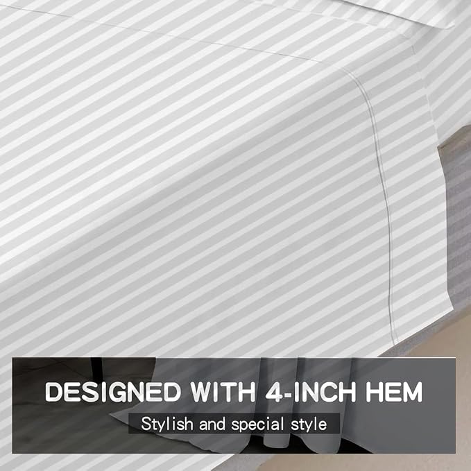 Mattress-Homes Twin Size 100% Egyptian Cotton Top Sheet 1Pcs, Cool & Breathable - Image 8