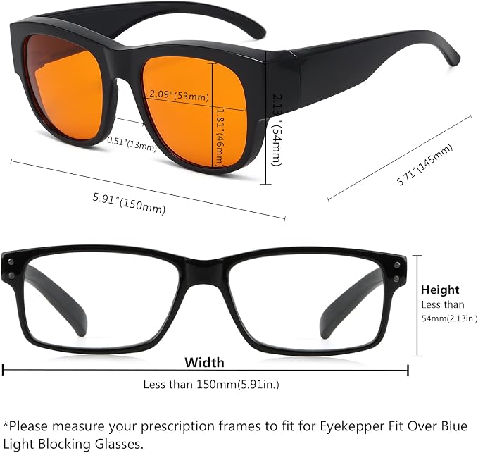 Eyekepper Mens Fit Over Blue Light Blocking Glasses Computer Gaming Eyeglasses - Image 4