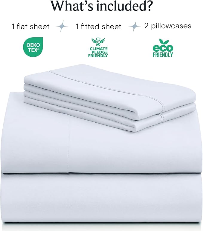 LuxClub 4 PC Sheet Set Bed Sheets Deep Pockets 16" Eco Friendly Wrinkle Free - Image 2