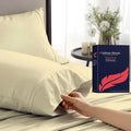 100% Egyptian Cotton Pillow Cases Standard/Queen Size Set of 2 by AshtonSheets