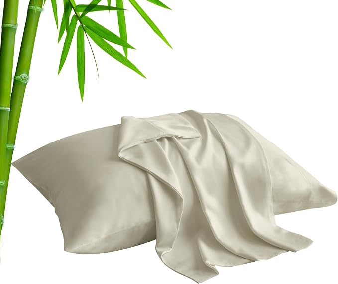 BEDELITE Linen Pillow Cases Queen Size Set of 2, Rayon Derived from by BEDELITE