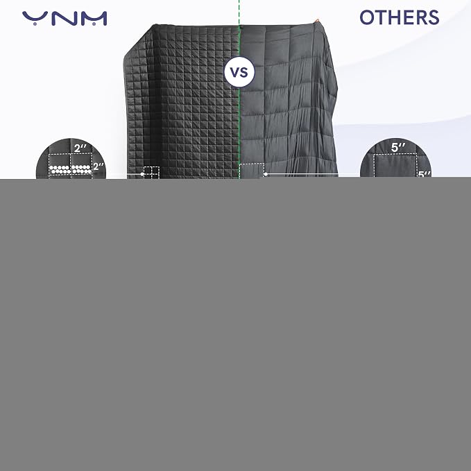 YnM Cooling Weighted Blanket for Adults, Cooling & Cozy Velvet Dual-Sided - Image 7